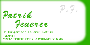 patrik feuerer business card